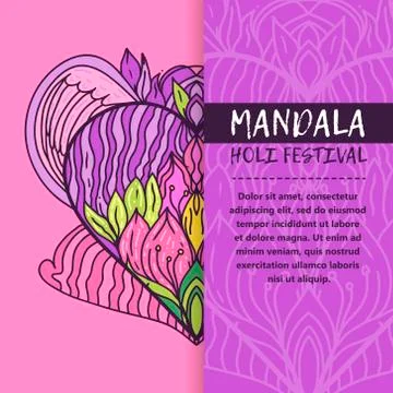 Happy Holi invitation vector template background design element Stock Illustration