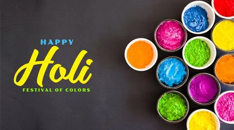 Happy holi poster Stock Illustration