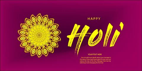 Happy holi vector elements for card design Holi festival horizental banners Stock Illustration