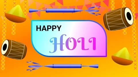 Happy holi wishes background Stock Footage 232220488