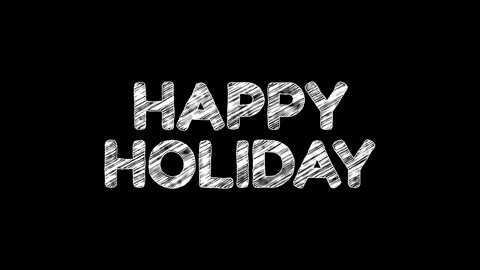 Happy Holiday Scribble Text Animation Video stock 316305870