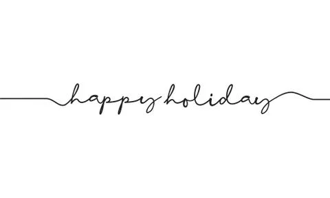 Happy holiday script handwritten Stock Illustration