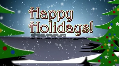 Happy Holiday Trees Stock Footage 8919158