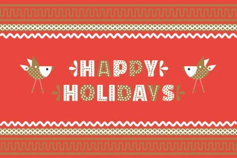 Happy holidays banner Stock Illustration