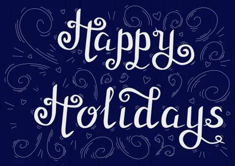 Happy holidays blue Stock Illustration