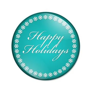 Happy holidays button Stock Illustration