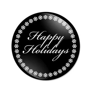 Happy holidays button Stock Illustration