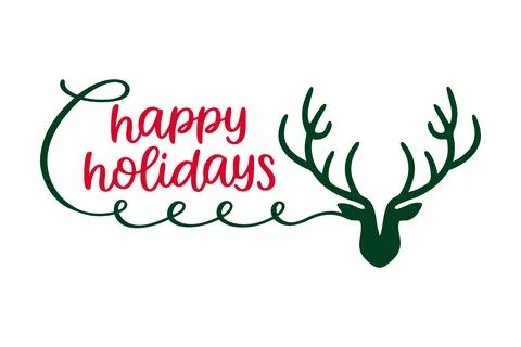 Happy Holidays calligraphy vector art illustration Stock Illustration