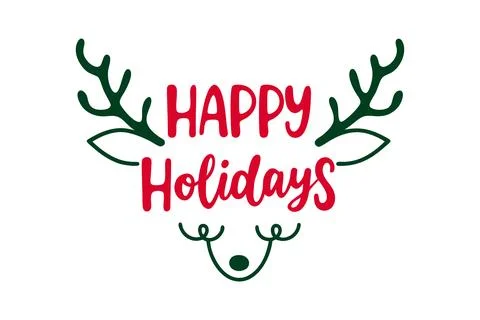 Happy Holidays calligraphy vector art illustration Stock Illustration