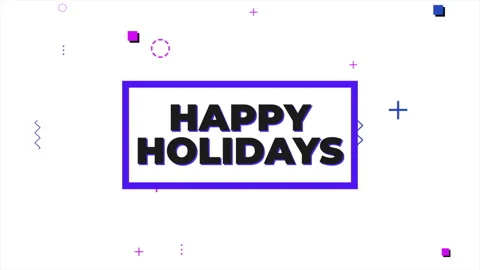 Happy Holidays with geometric pattern in Memphis style 動画素材 253875678