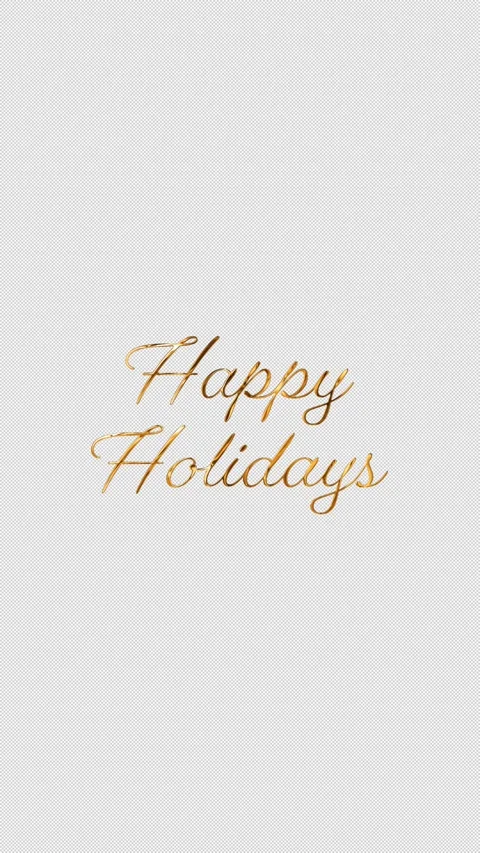 Happy Holidays Golden Script Typography Animation on Transparent Background and Stock Footage 320113933