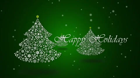 Happy Holidays Green Stock Footage 12231489
