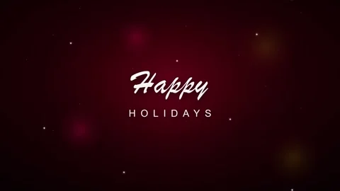 Happy holidays greeting card background, with glowing particles, and bokeh .. Vidéo 344857332