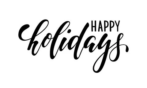 Happy holidays. Hand drawn creative calligraphy, brush pen lettering. desig.. 스톡 일러스트