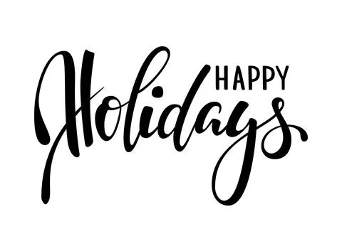 Happy holidays. Hand drawn creative calligraphy, brush pen lettering. desig.. 스톡 일러스트