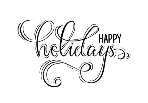 Happy holidays. Hand drawn creative calligraphy, brush pen lettering. desig.. Stock Illustration