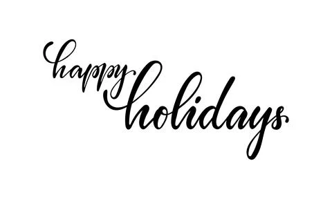 Happy holidays. Hand drawn creative calligraphy, brush pen lettering. desig.. Stock Illustration
