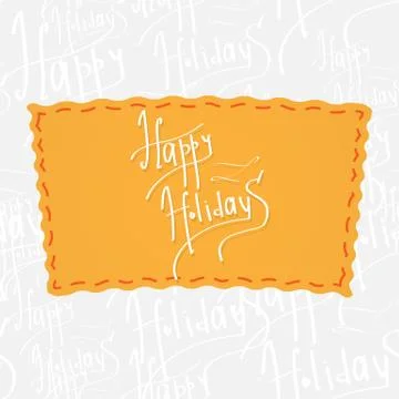 Happy Holidays. Handwritten vector calligraphy over seamless background, consist イラスト素材