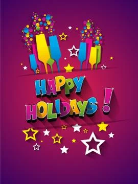 Happy Holidays Stock Illustration