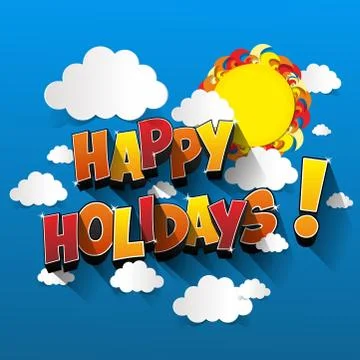 Happy Holidays Stock Illustration