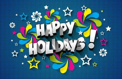 Happy Holidays Stock Illustration