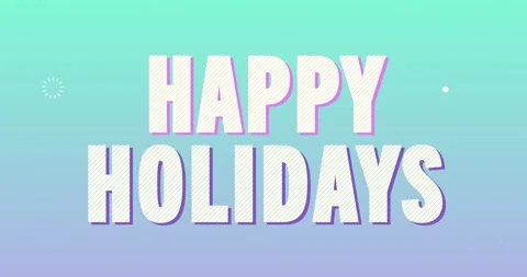 Happy Holidays Logotype. Smooth Text Animation. Vídeo Stock 136079451