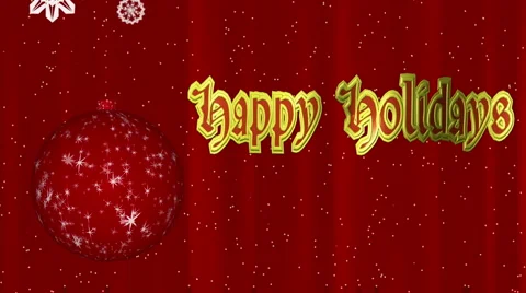 Happy Holidays Looping Animation Video stock 4104329