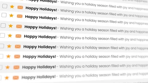 Happy Holidays messages 3d scroll animation isolated on white background Video stock 325728039
