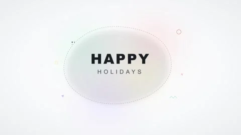 Happy holidays minimalist motion with soft abstract floating shape and geom.. Stock Footage 344857310