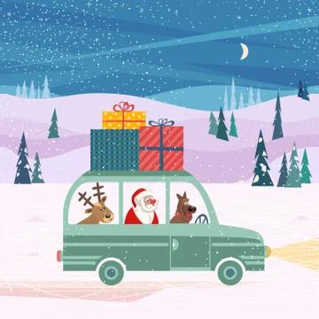 Happy holidays poster Stock Illustration