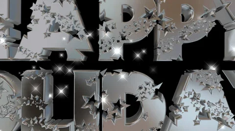 Happy Holidays pre-keyed production element font and fx variation 11 Stock Footage