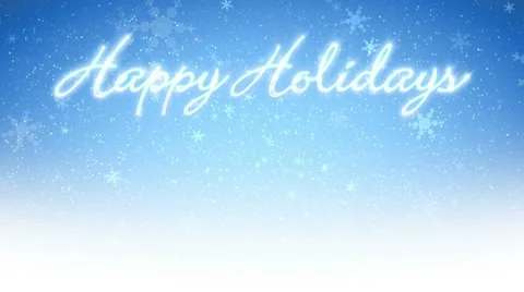 Happy Holidays &amp; Snowflakes (Loop) Vidéo 9894773