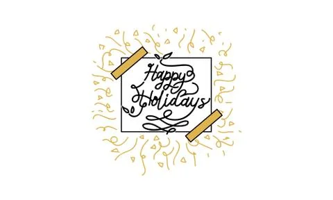 Happy Holidays Template Vector Stock-Illustration