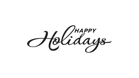 Happy holidays text animation in black and white 動画素材 321102339