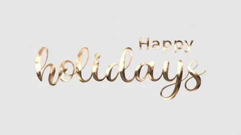 Happy holidays text animation Stock Footage 285821940