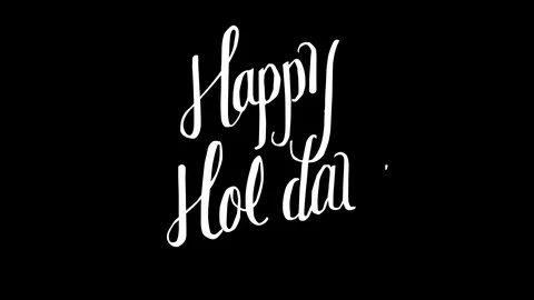 Happy Holidays text Stock Footage 98555672
