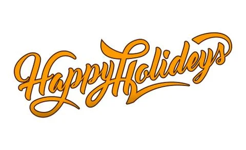 Happy Holidays text Stock Illustration