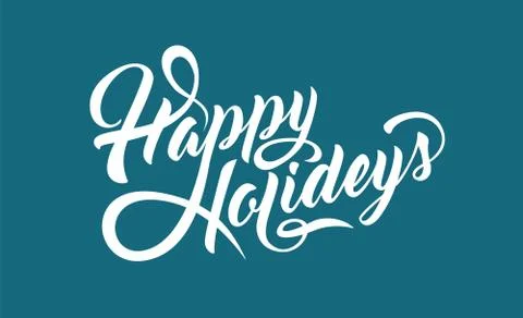 Happy Holidays text Stock Illustration