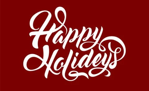 Happy Holidays text Stock Illustration