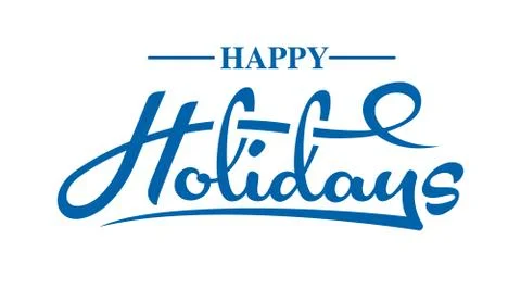 Happy Holidays text Stock Illustration