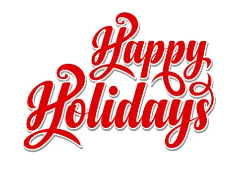 Happy Holidays text Stock Illustration