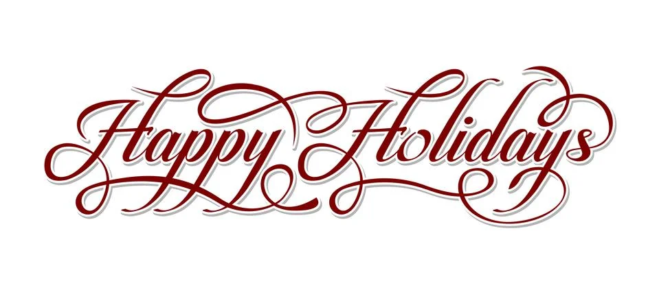 Happy Holidays text Stock Illustration