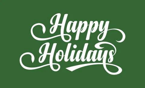 Happy Holidays text Stock Illustration
