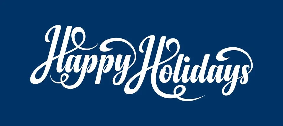 Happy Holidays text Stock Illustration