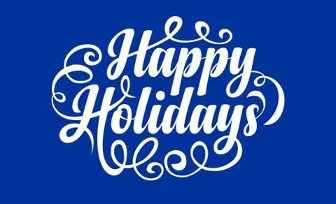 Happy Holidays text Stock Illustration