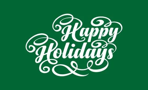 Happy Holidays text Stock Illustration