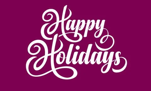 Happy Holidays text Stock Illustration