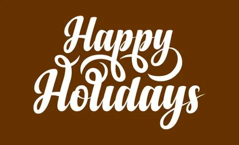 Happy Holidays text Stock Illustration