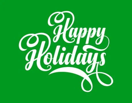 Happy Holidays text Stock Illustration
