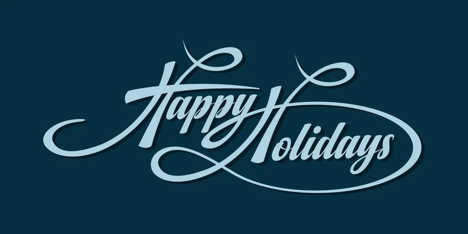 Happy Holidays text Stock Illustration